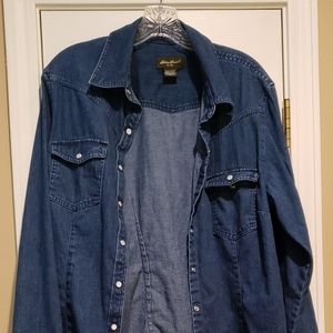 Eddie Bauer Women's Long Sleeve demin shirt